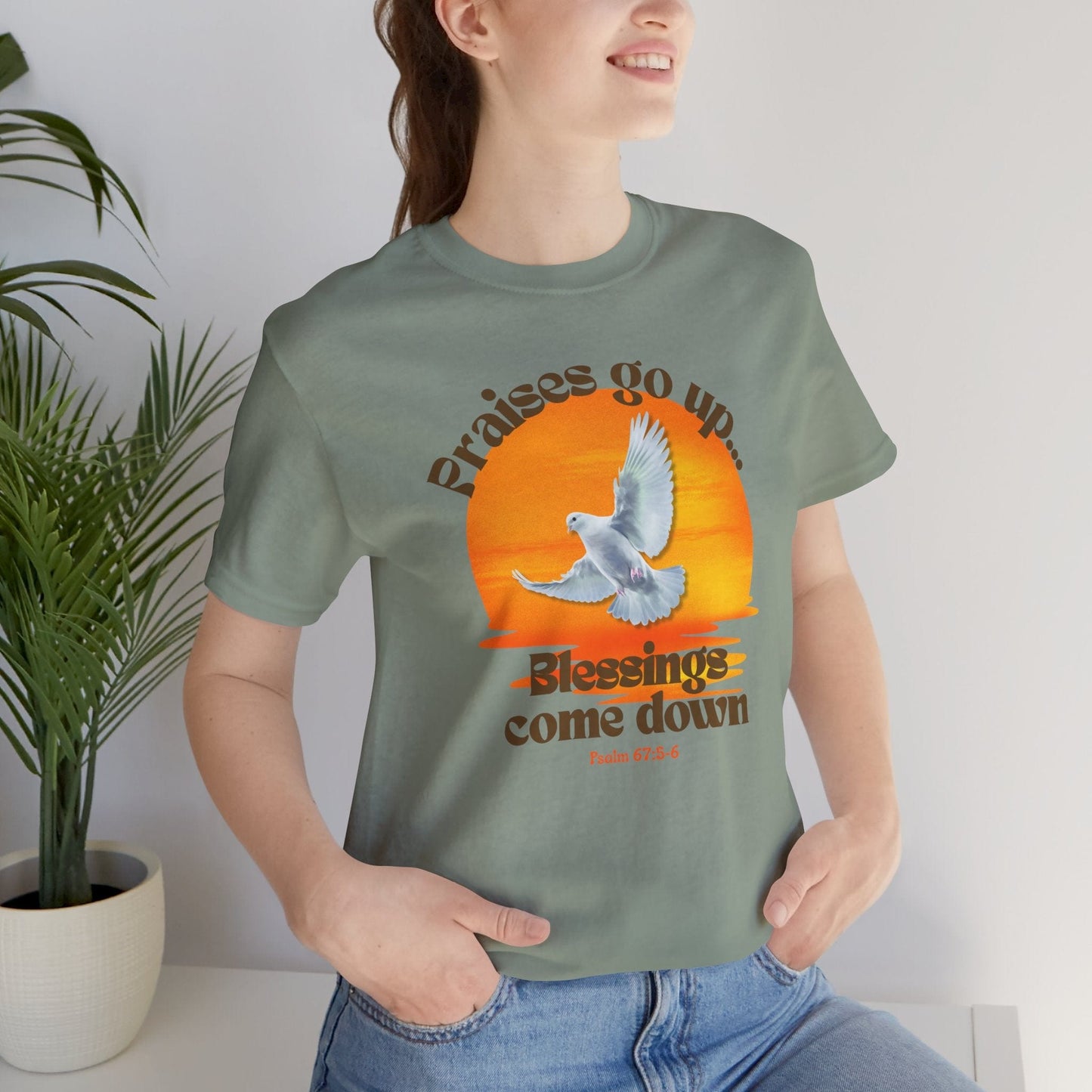 Praises Rise...Blessings Fall T-Shirt – Psalm 67:5-6 | Autumn Blessings Collection