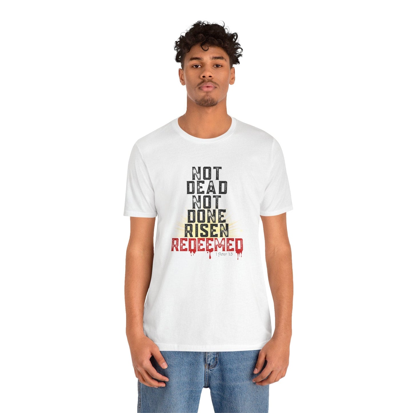 "Risen & Redeemed" Bold T-Shirt