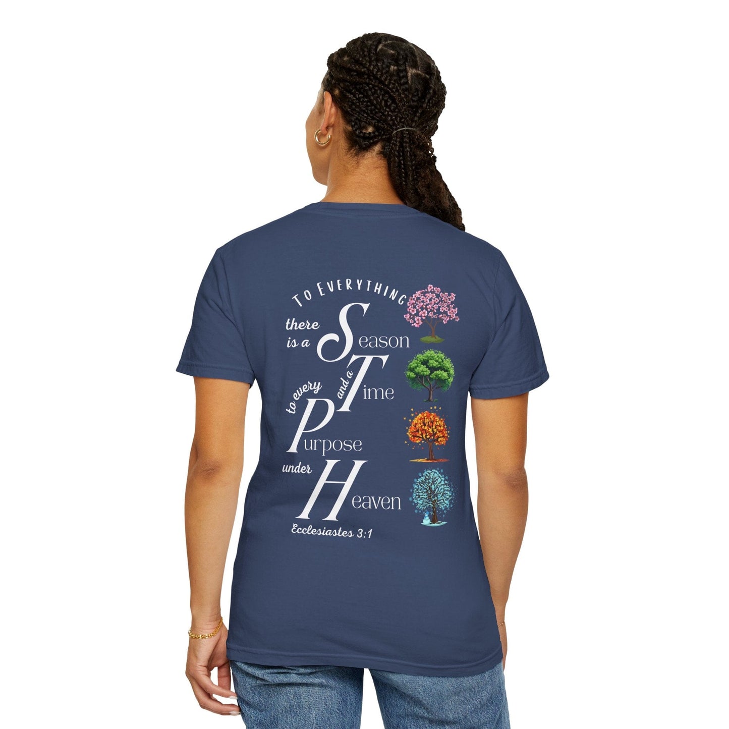 To Everything There Is a Season Comfort Colors T-Shirt – Ecclesiastes 3:1 Trees Edition Tee