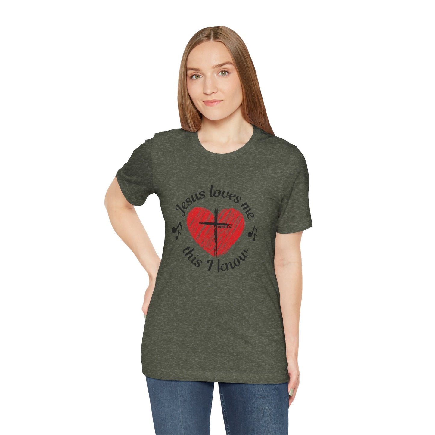 “Jesus Loves Me” Heart T-Shirt