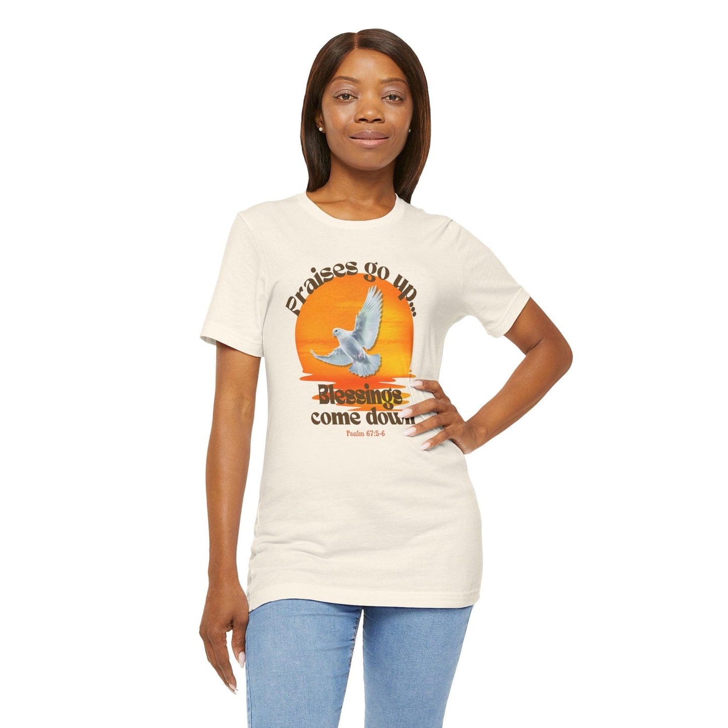 Praises Rise...Blessings Fall T-Shirt – Psalm 67:5-6 | Autumn Blessings Collection