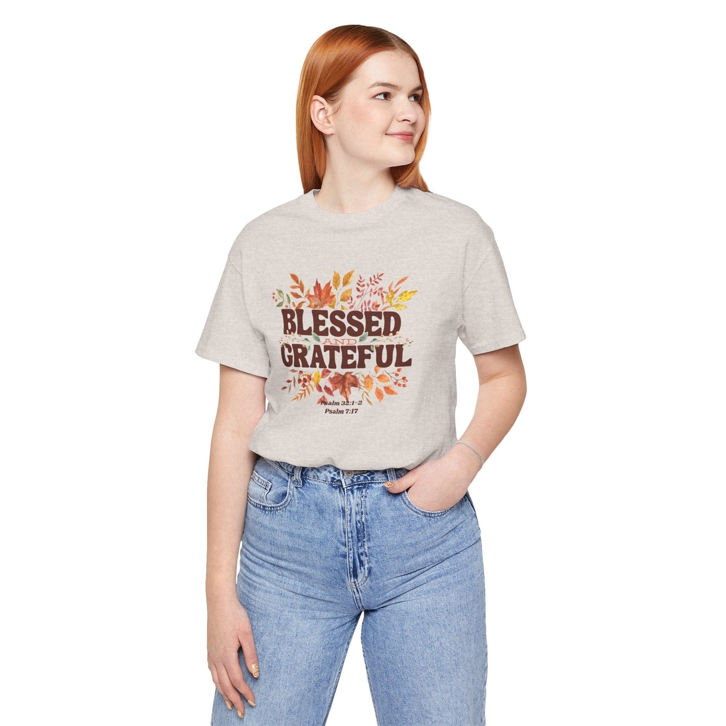 Blessed and Grateful | Christian Fall T-Shirt Inspired by Psalm 7:17 & Psalm 32:1-2