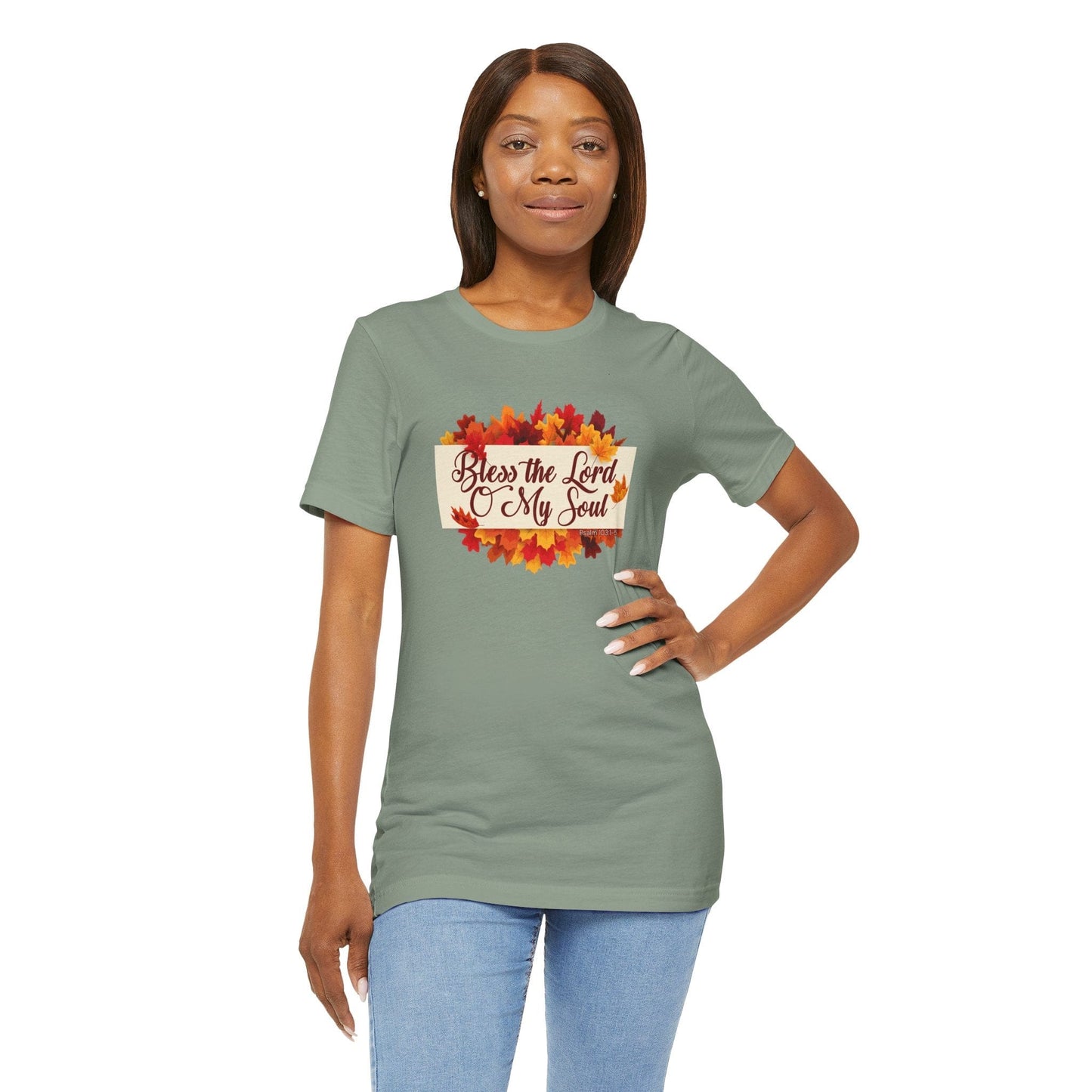 Bless the Lord O My Soul T-Shirt | Autumn Christian Apparel Inspired by Psalm 103:1–5