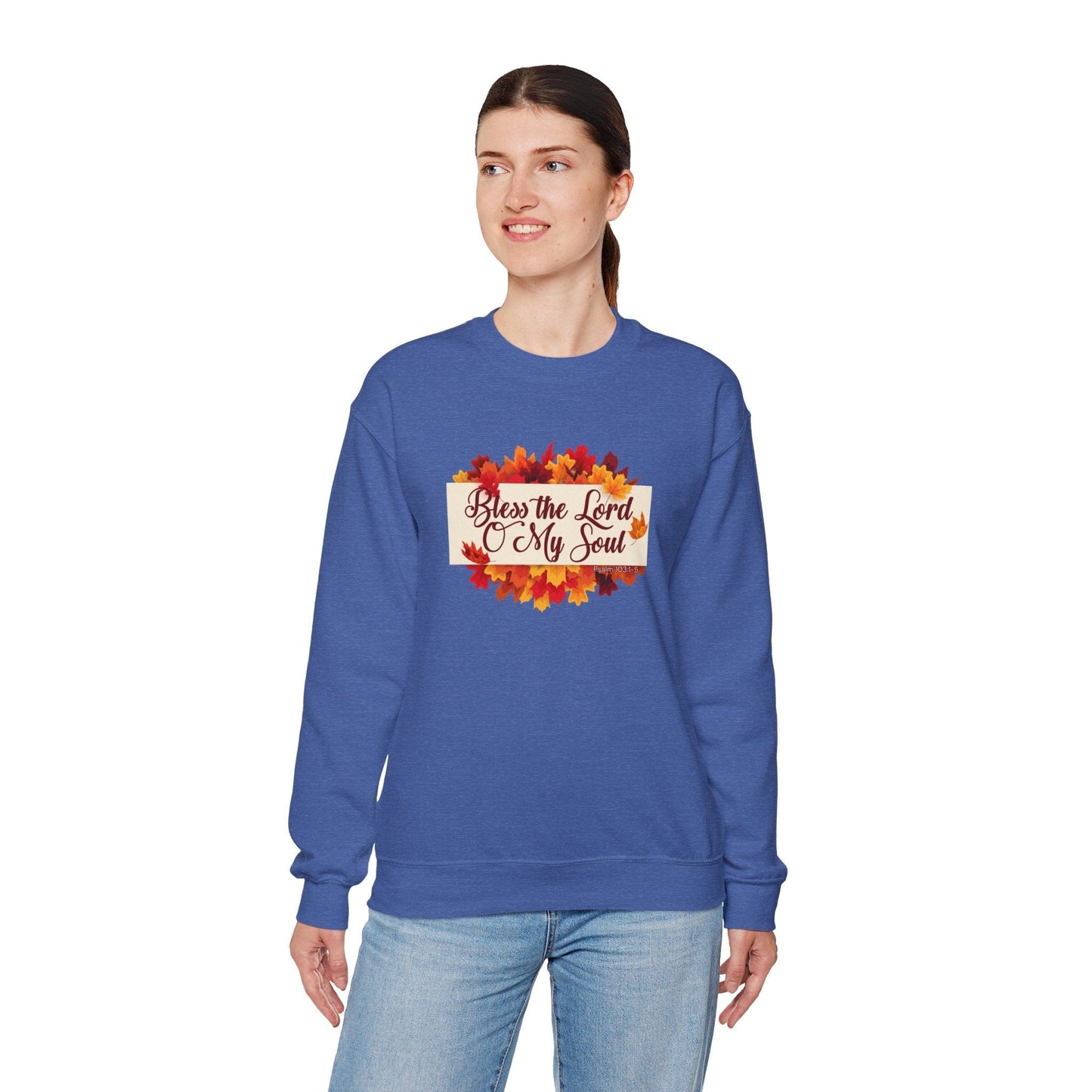 Bless the Lord O My Soul Sweatshirt | Autumn Christian Apparel Inspired by Psalm 103:1–5