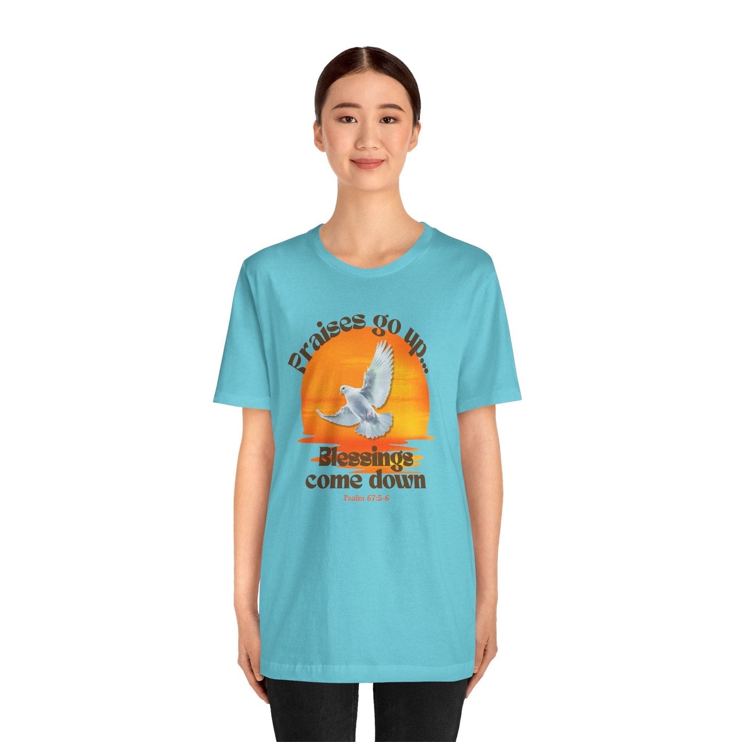 Praises Rise...Blessings Fall T-Shirt – Psalm 67:5-6 | Autumn Blessings Collection