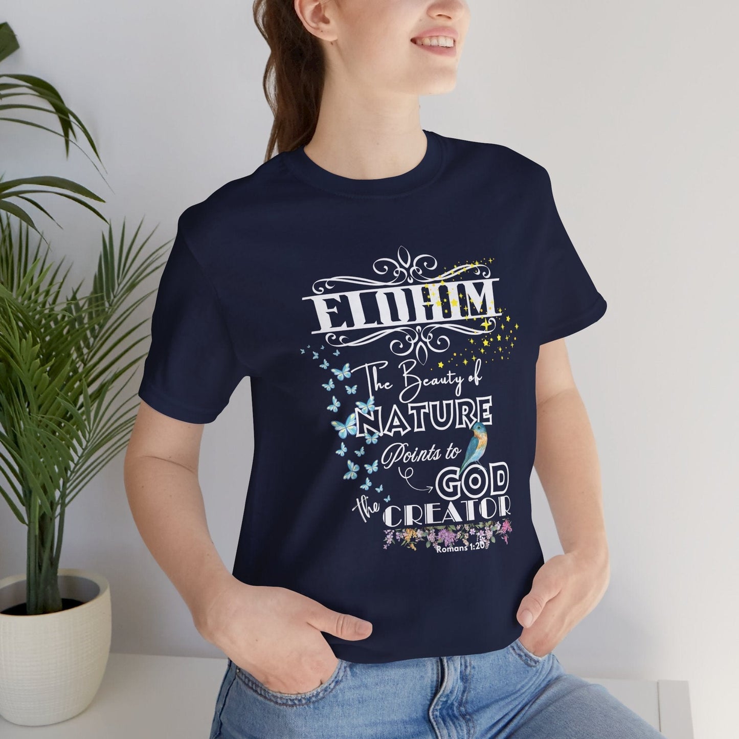 ELOHIM – Creator God T-Shirt | Romans 1:20 Inspired Christian Tee