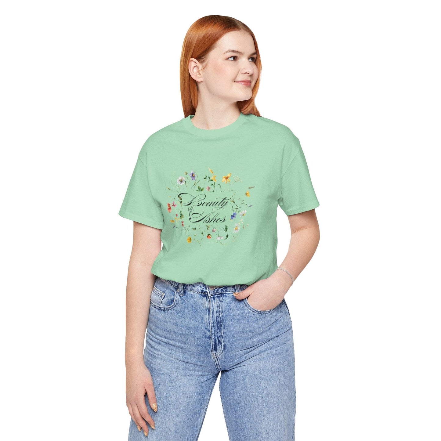 “Beauty for Ashes” T-Shirt (Light Green)