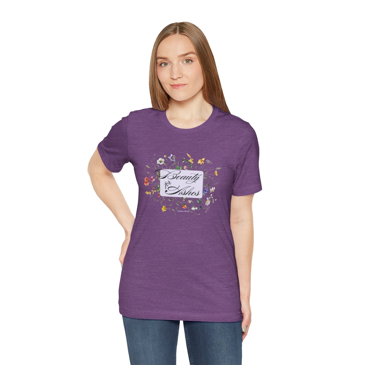 “Beauty for Ashes” T-Shirt (Pale Purple)