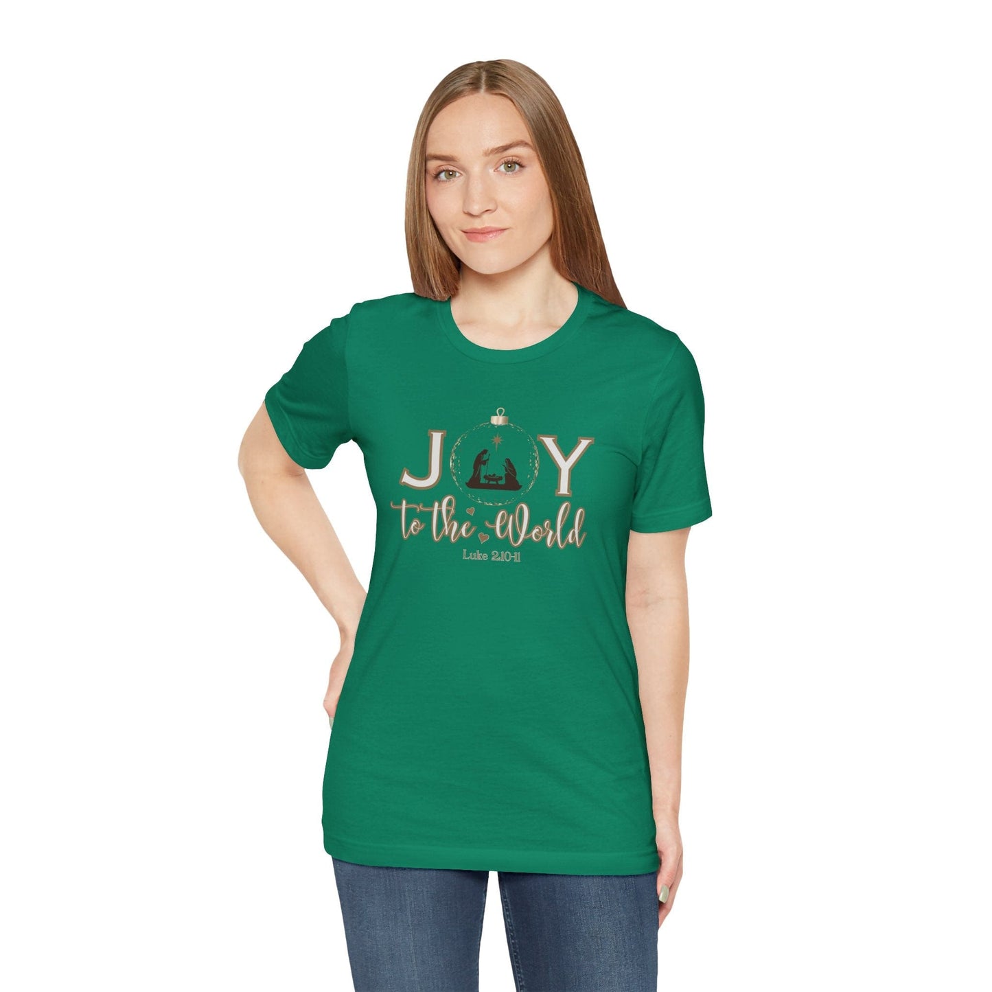 Joy to the World | Luke 2:10-11 Nativity Christmas T-Shirt