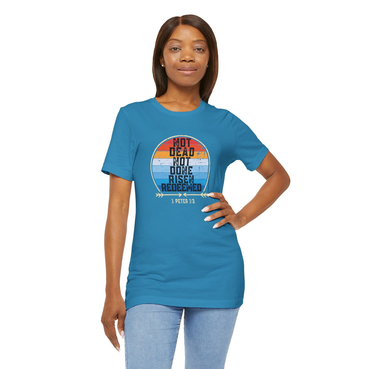 Risen & Redeemed Bella Canvas Vintage T-Shirt | 1 Peter Unisex Christian Tee