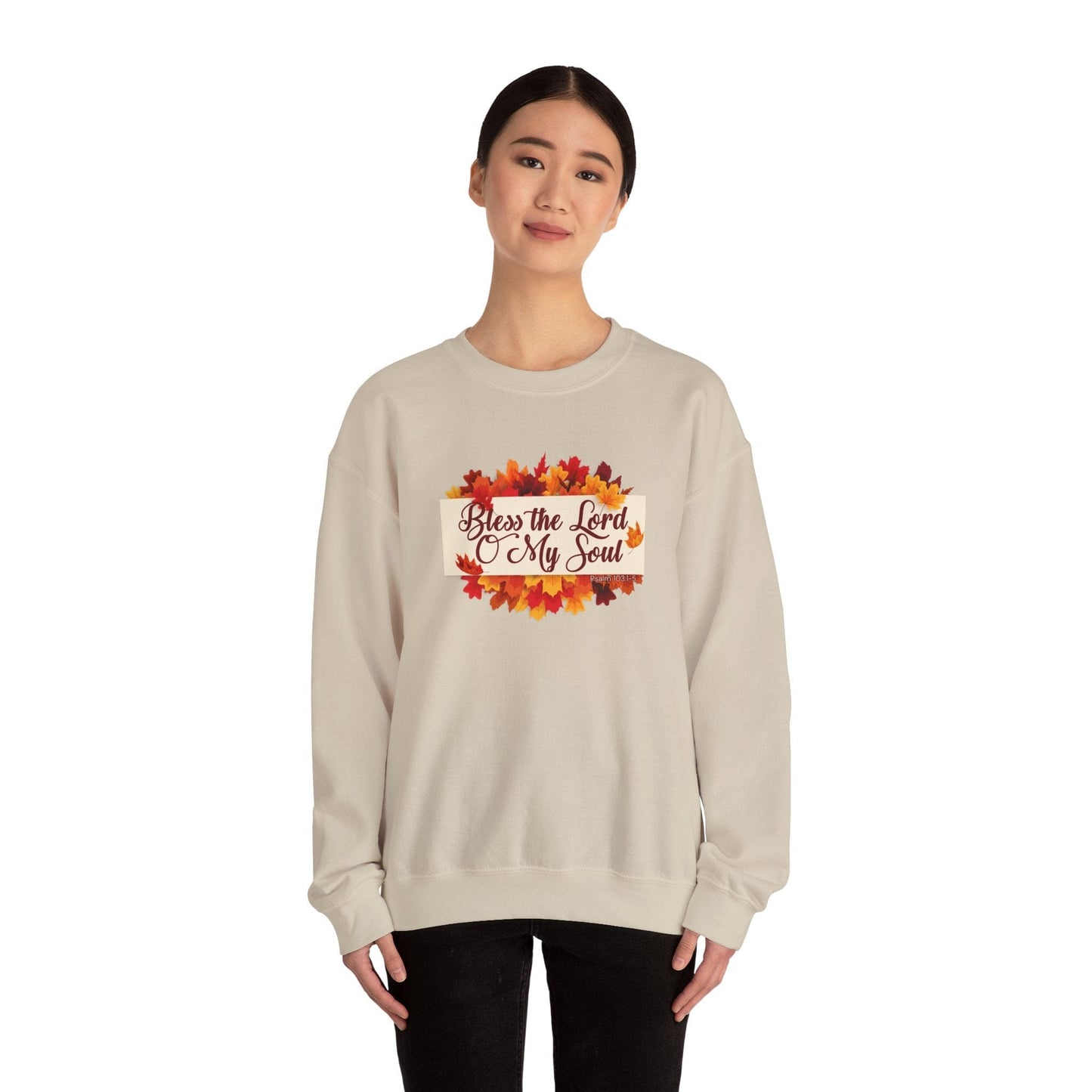 Bless the Lord O My Soul Sweatshirt | Autumn Christian Apparel Inspired by Psalm 103:1–5