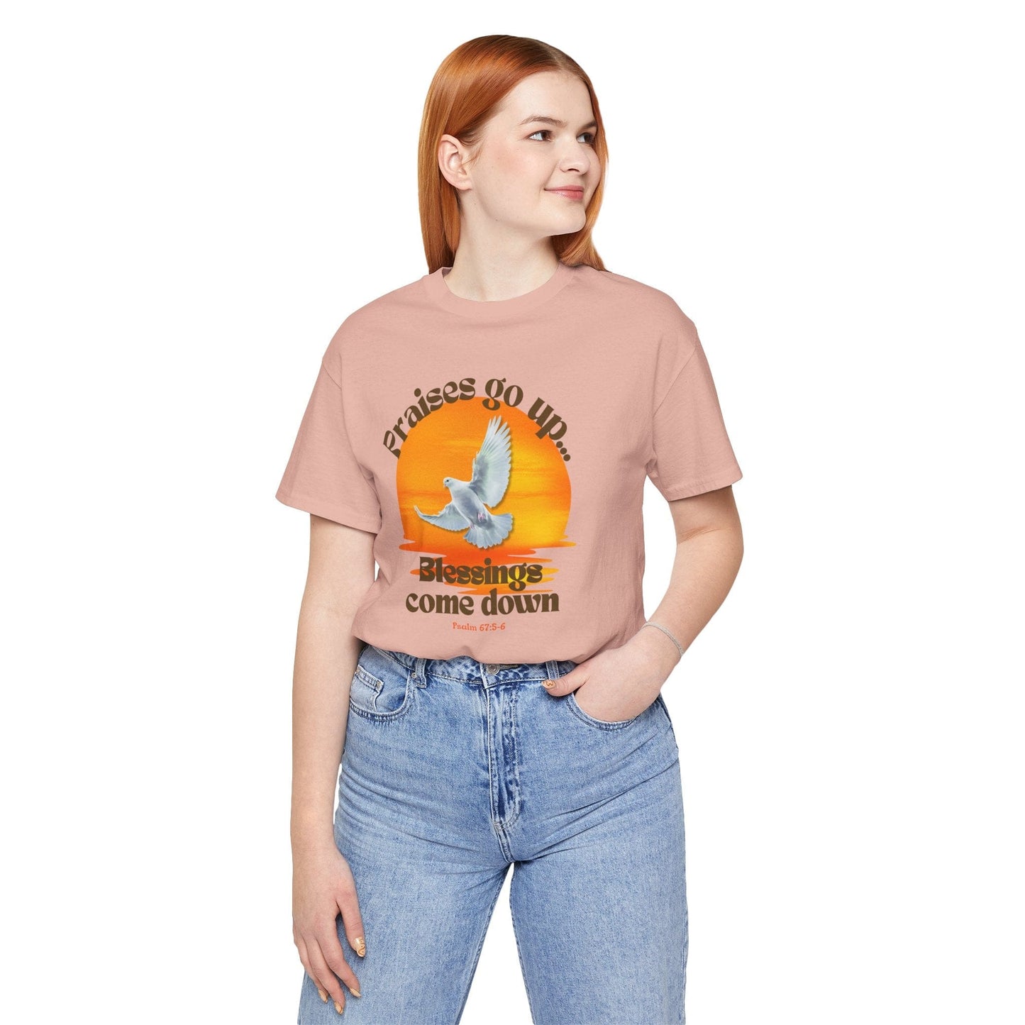 Praises Rise...Blessings Fall T-Shirt – Psalm 67:5-6 | Autumn Blessings Collection