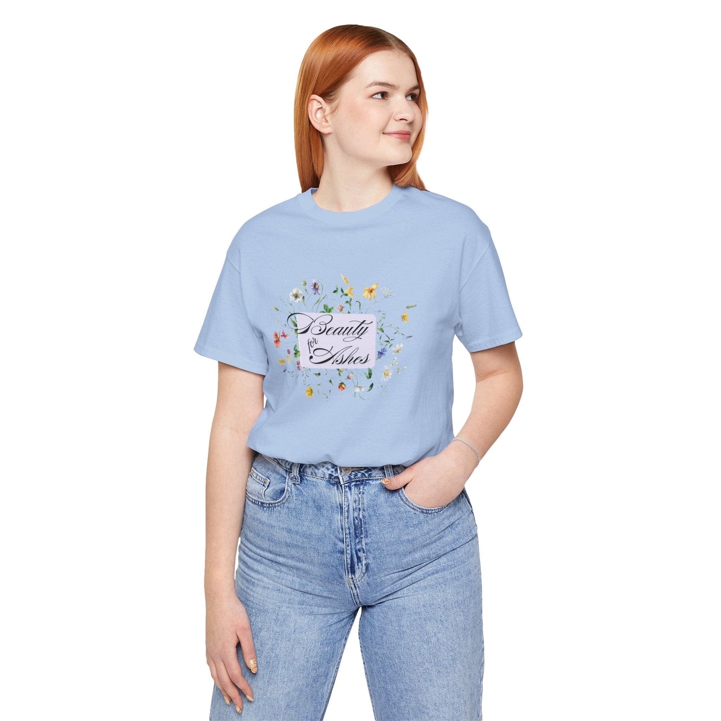 “Beauty for Ashes” T-Shirt (Pale Purple)