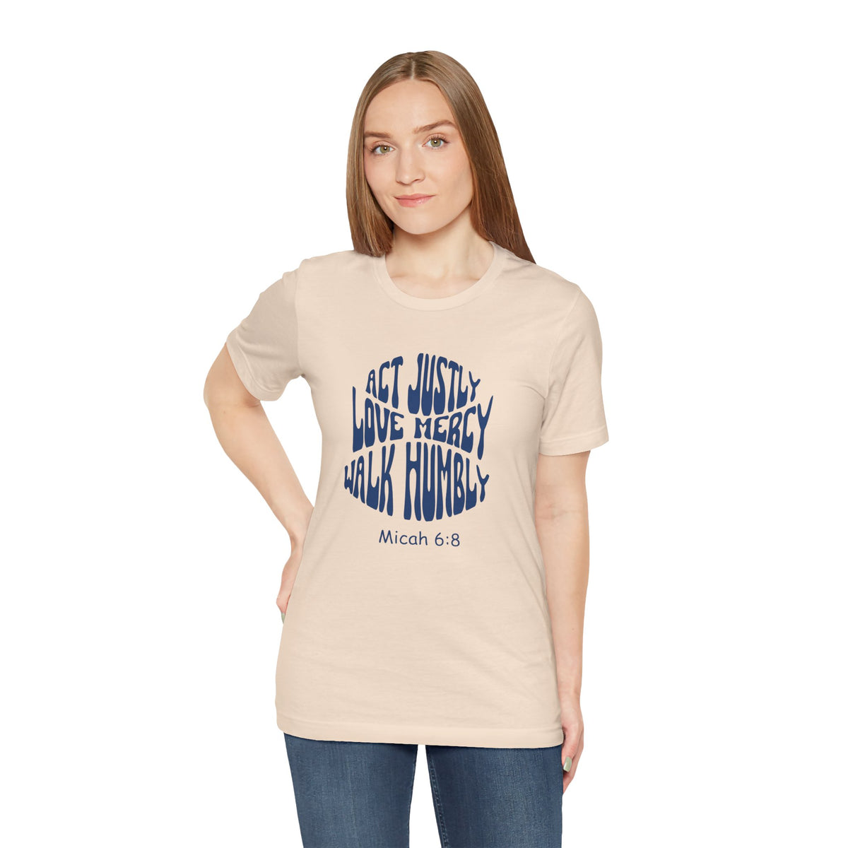 The Micah Code Bella Canvas T-Shirt | Micah 6:8 Scripture Art Tee