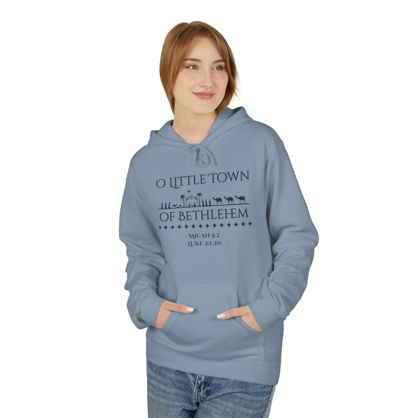 Bethlehem Nativity Hoodie | Christian Christmas Hoodie | Micah 5:2 & Luke 2:1–20 | Truth Sharer Faith Wea