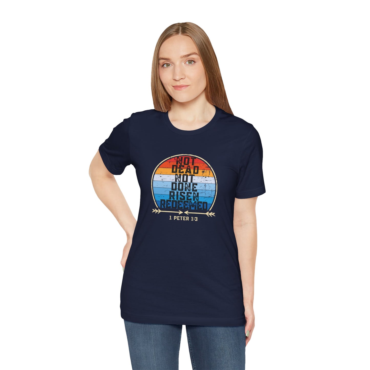 Risen & Redeemed Bella Canvas Vintage T-Shirt | 1 Peter Unisex Christian Tee