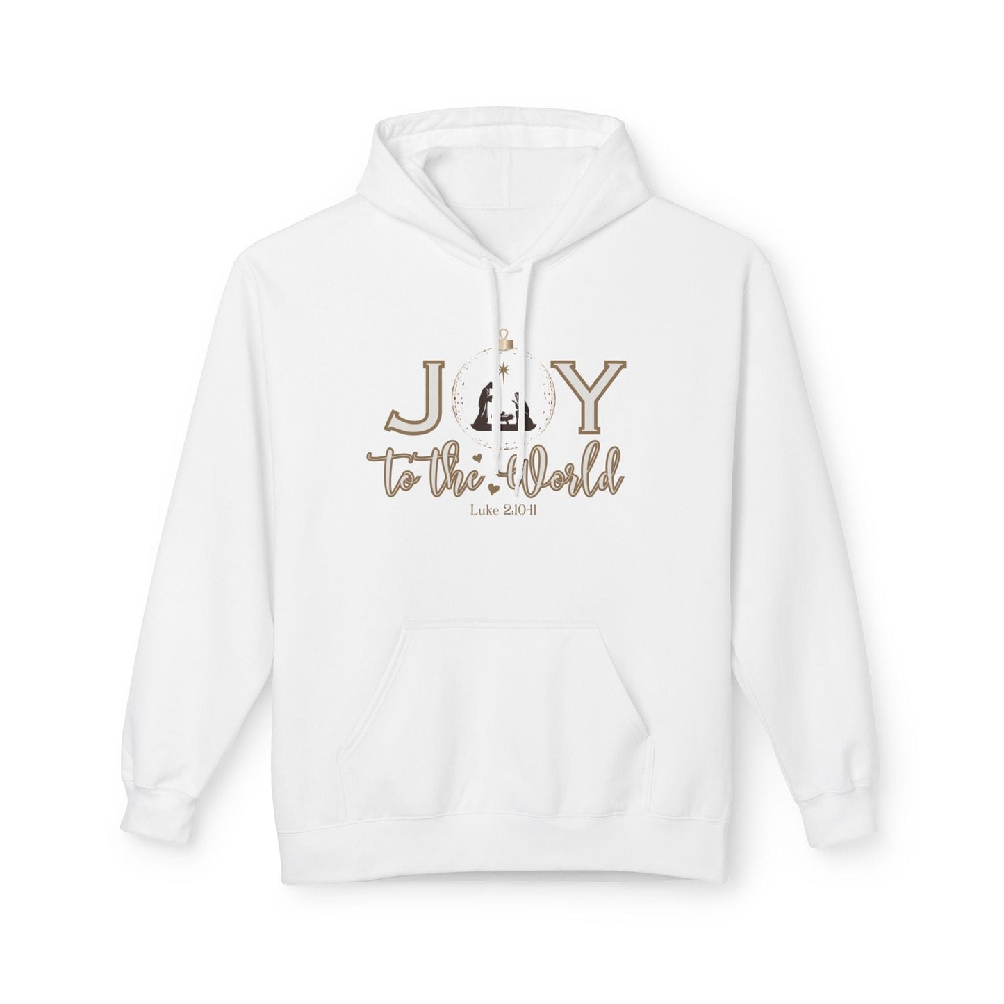 Joy to the World Hoodie | Luke 2:10-11 Nativity Christmas Design