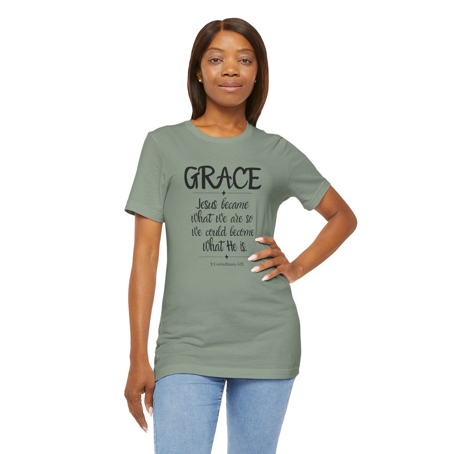 Grace T-Shirt |  GRACE – 2 Corinthians 5:21 Christian Tee