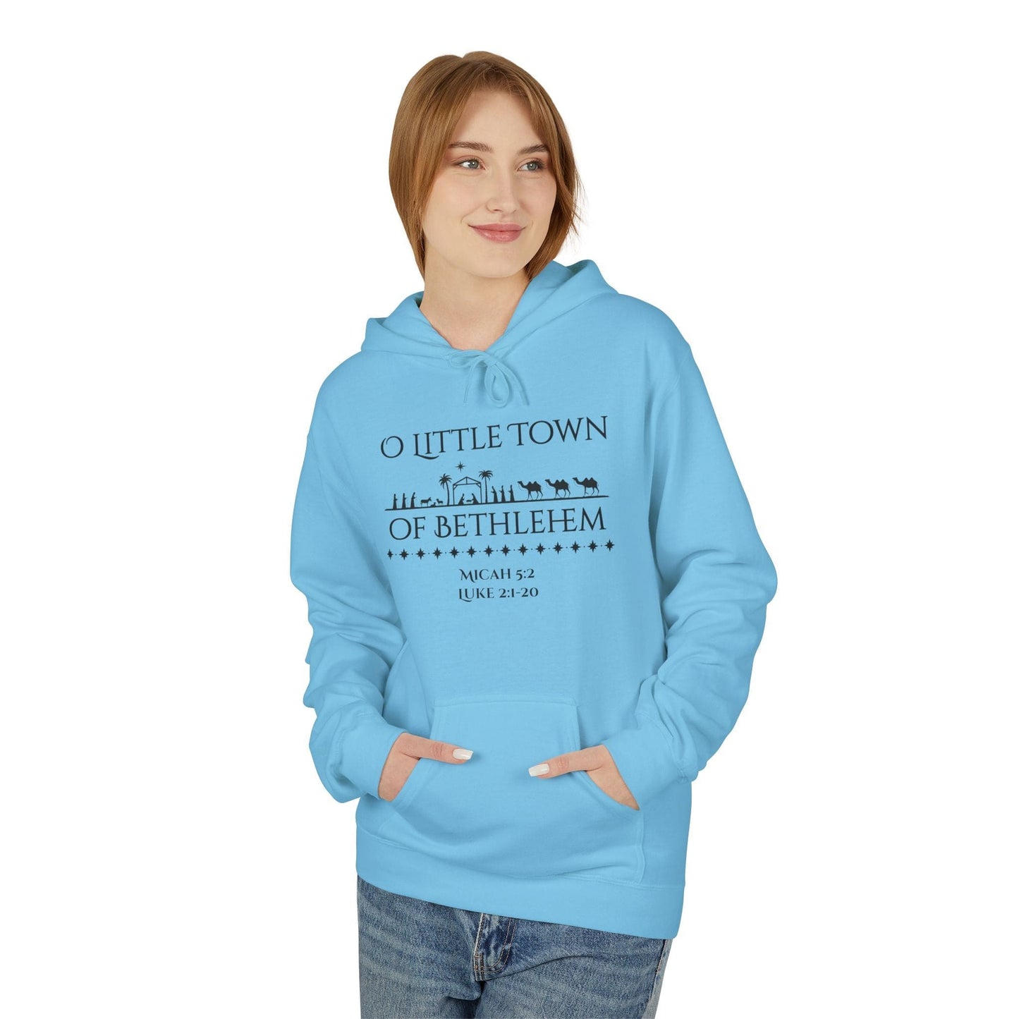 Bethlehem Nativity Hoodie | Christian Christmas Hoodie | Micah 5:2 & Luke 2:1–20 | Truth Sharer Faith Wea