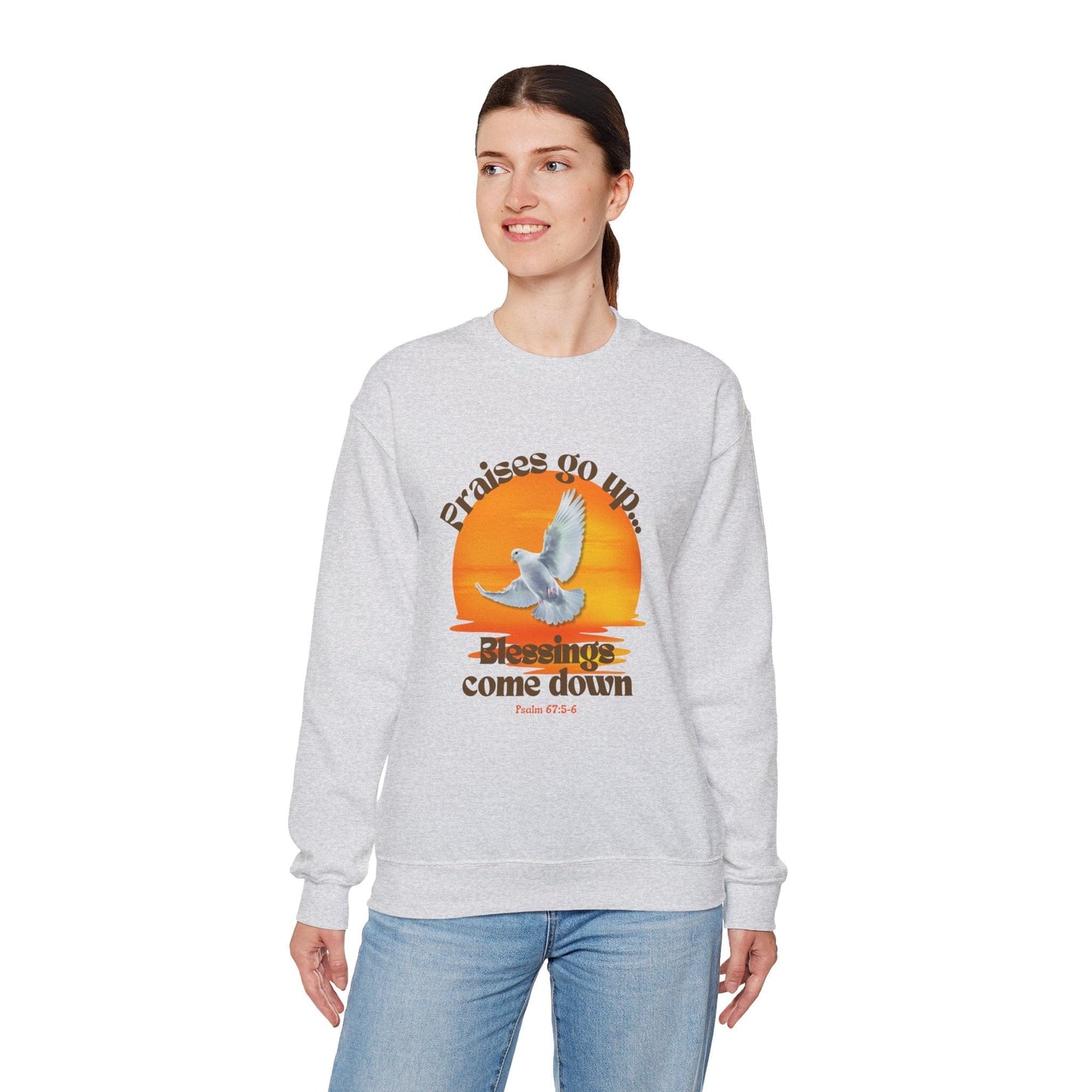 Praises Rise...Blessings Fall Sweatshirt – Psalm 67:5-6 | Autumn Blessings Collection