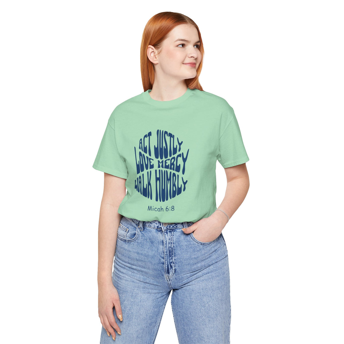 The Micah Code Bella Canvas T-Shirt | Micah 6:8 Scripture Art Tee