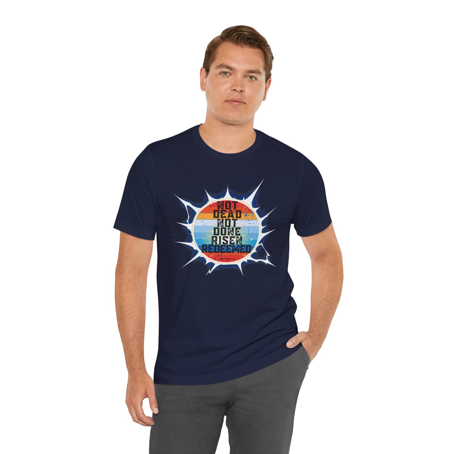 Risen & Redeemed Bella Canvas Vintage T-Shirt | 1 Peter Unisex Christian Tee