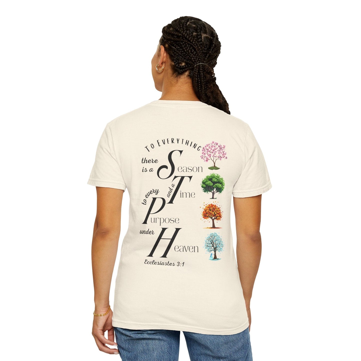 To Everything There Is a Season Comfort Colors T-Shirt – Ecclesiastes 3:1 Trees Edition Tee