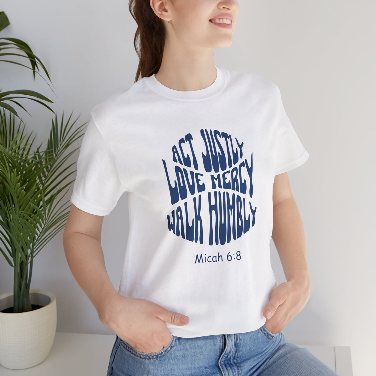 The Micah Code Bella Canvas T-Shirt | Micah 6:8 Scripture Art Tee