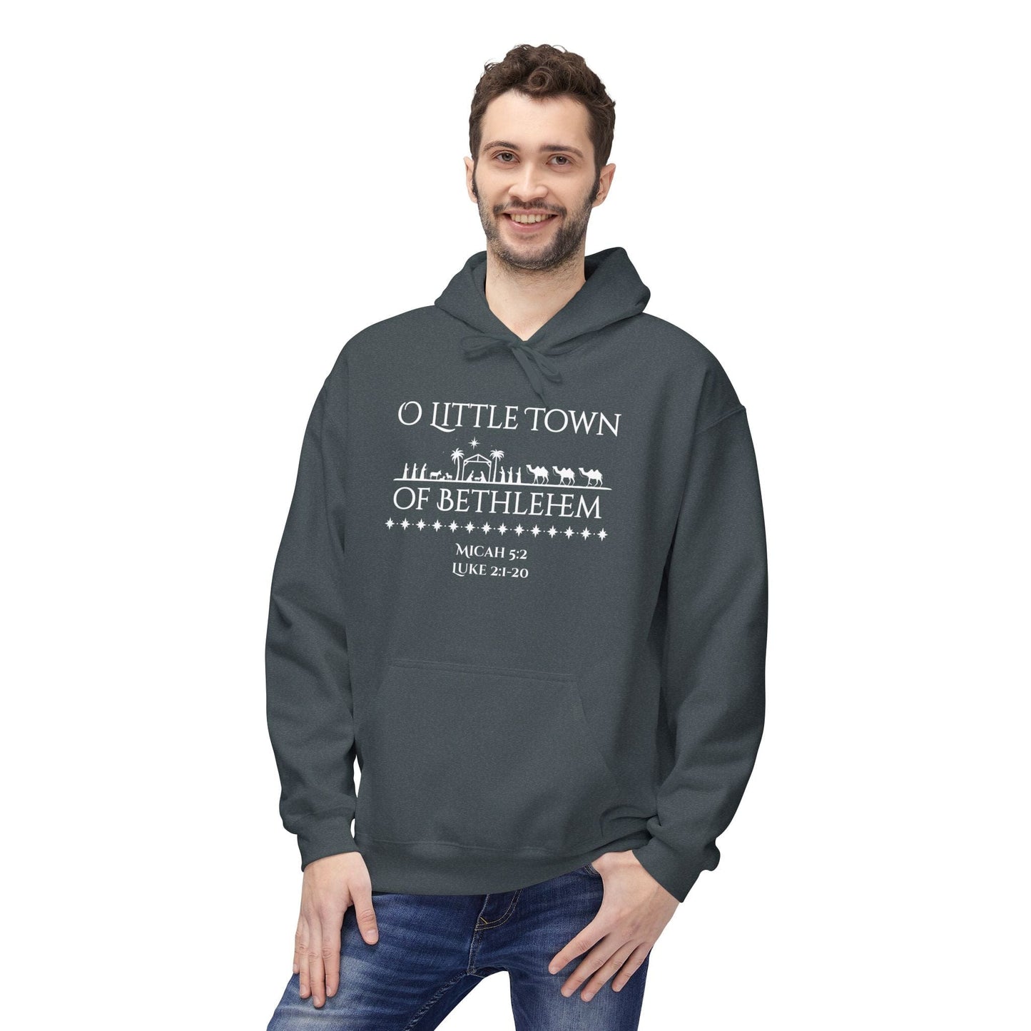 Bethlehem Nativity Hoodie | Christian Christmas Hoodie | Micah 5:2 & Luke 2:1–20 | Truth Sharer Faith Wea