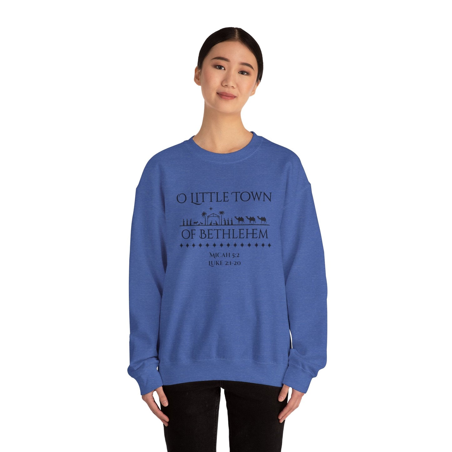 Bethlehem Nativity Crewneck | Christian Christmas Sweatshirt | Micah 5:2 & Luke 2:1–20 | Truth Sharer Faith Apparel