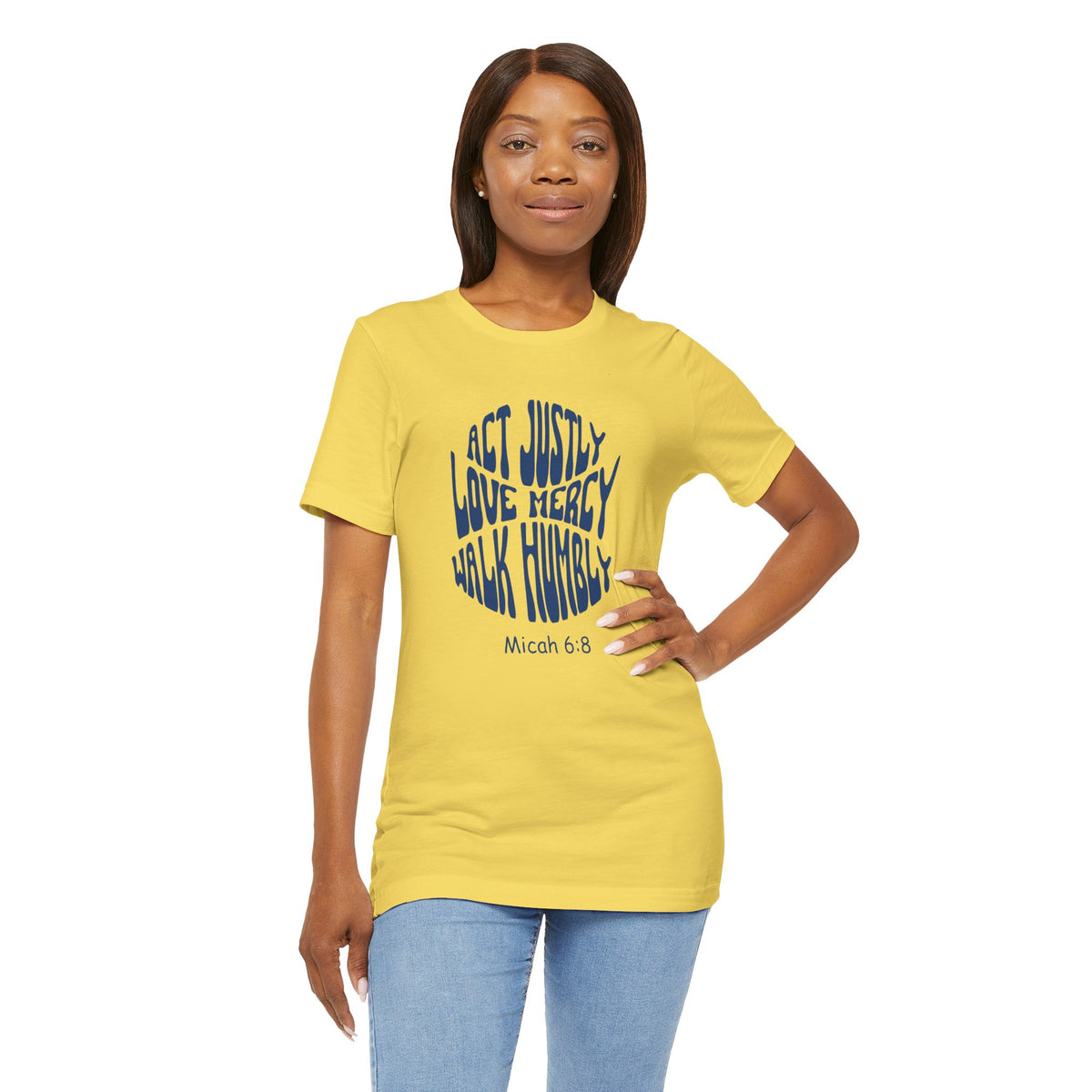 The Micah Code Bella Canvas T-Shirt | Micah 6:8 Scripture Art Tee