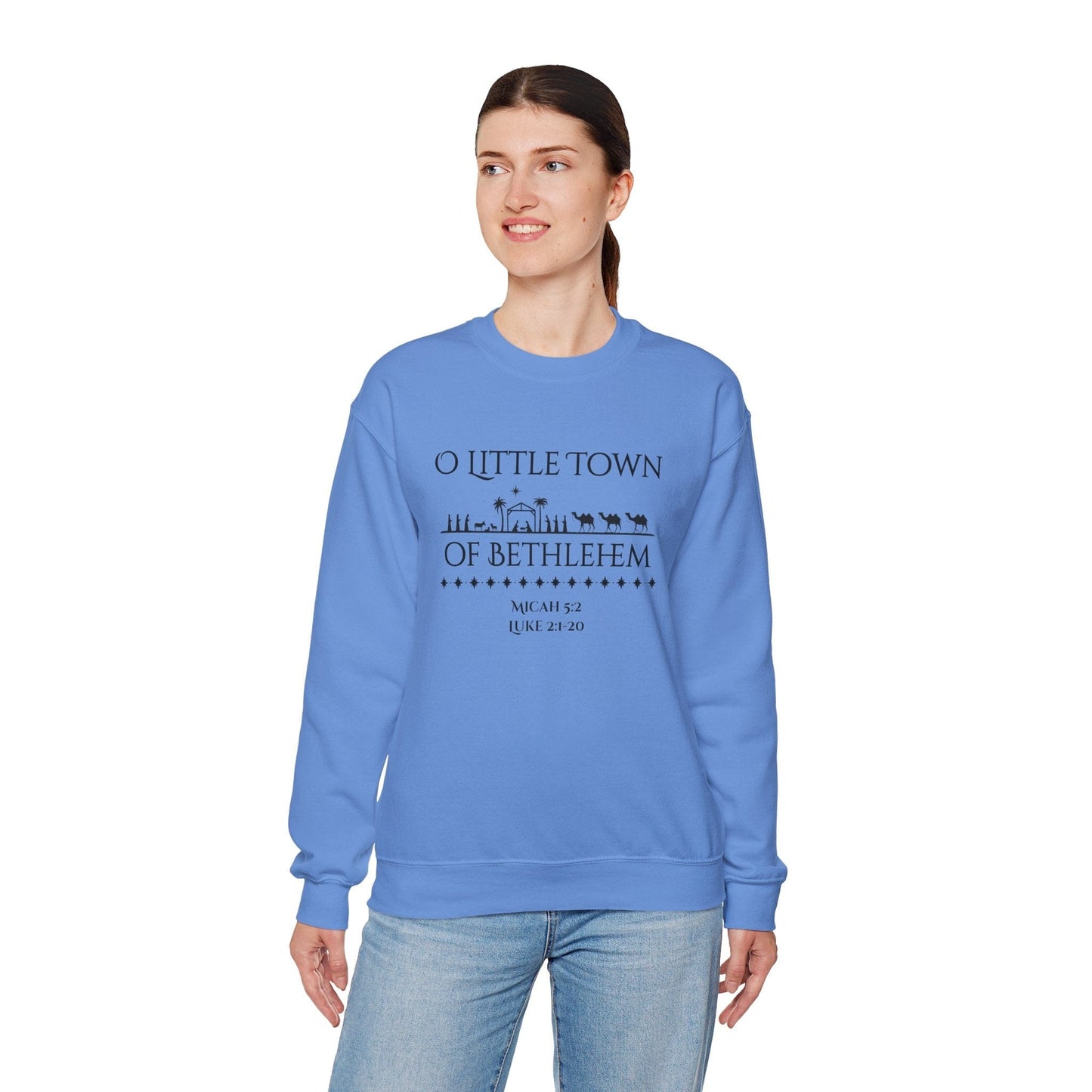 Bethlehem Nativity Crewneck | Christian Christmas Sweatshirt | Micah 5:2 & Luke 2:1–20 | Truth Sharer Faith Apparel