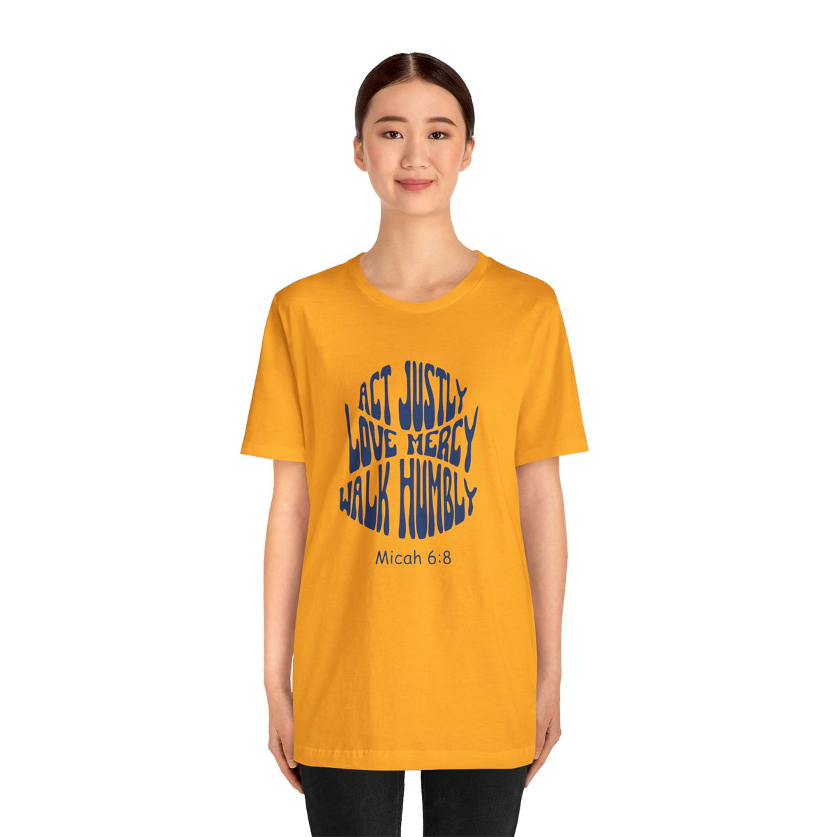 The Micah Code Bella Canvas T-Shirt | Micah 6:8 Scripture Art Tee