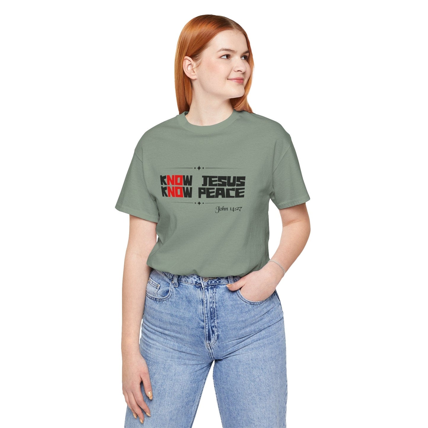 kNOw Jesus, kNOw Peace Bella Canvas T-Shirt | Truth Tee Inspired by John 14:27