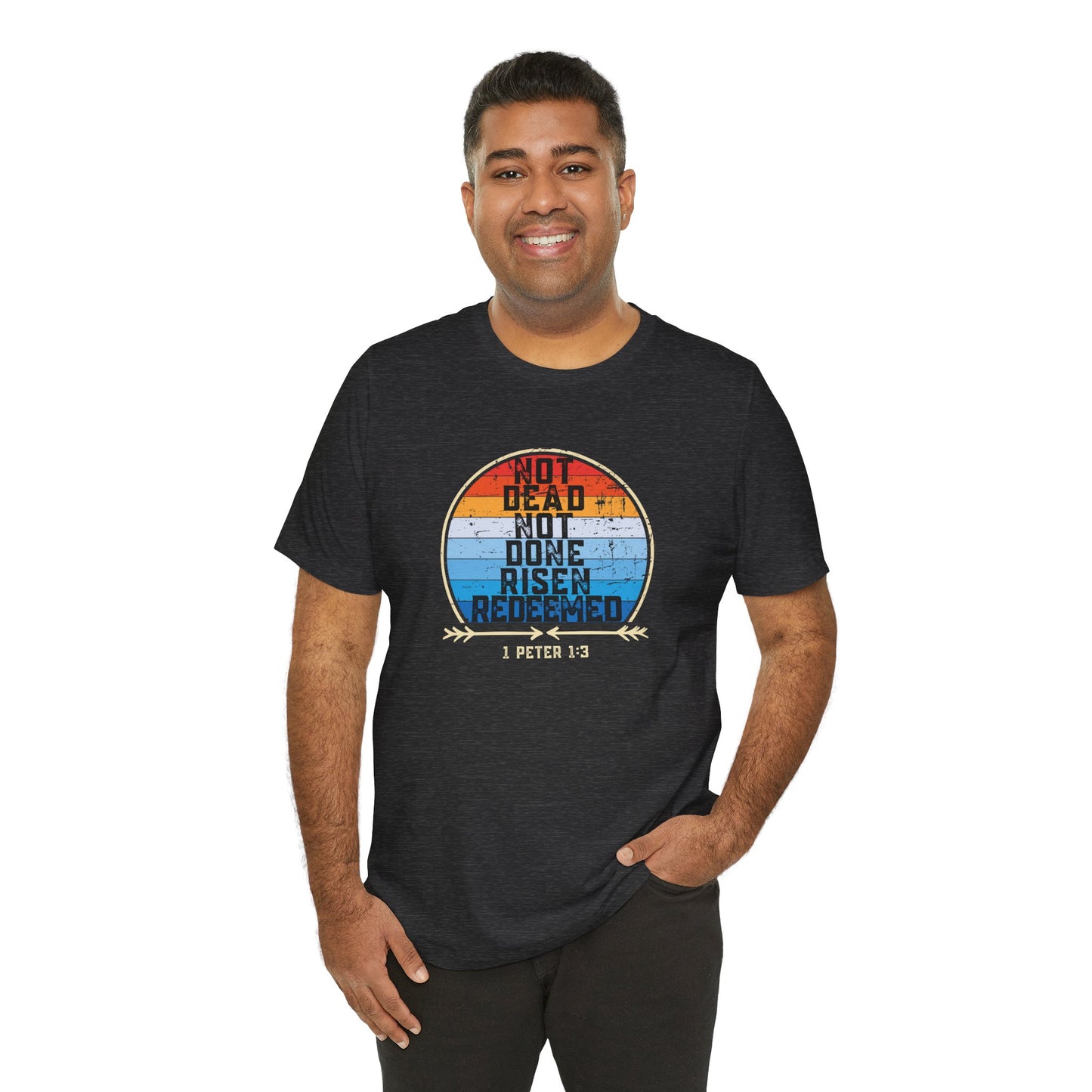 Risen & Redeemed Bella Canvas Vintage T-Shirt | 1 Peter Unisex Christian Tee