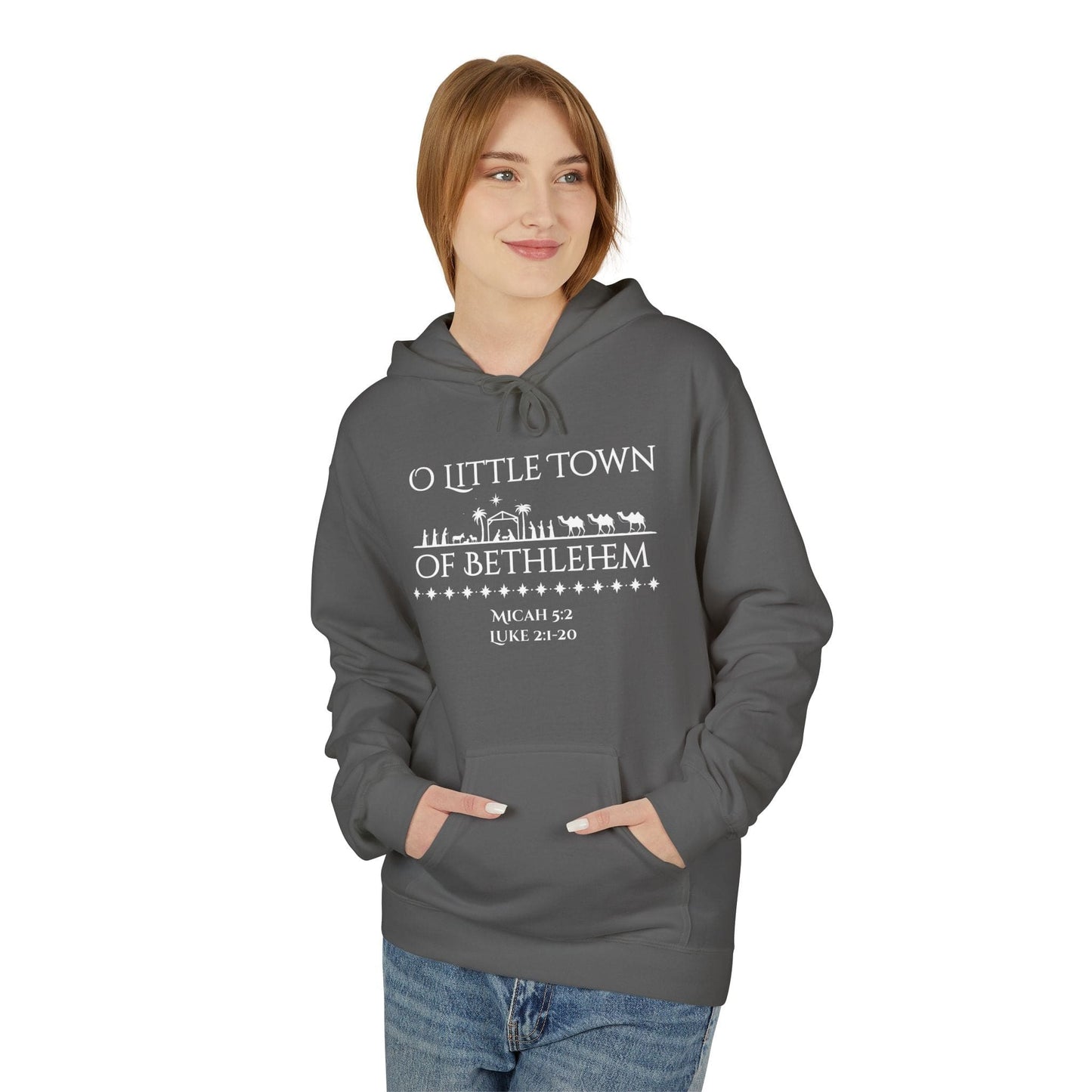 Bethlehem Nativity Hoodie | Christian Christmas Hoodie | Micah 5:2 & Luke 2:1–20 | Truth Sharer Faith Wea