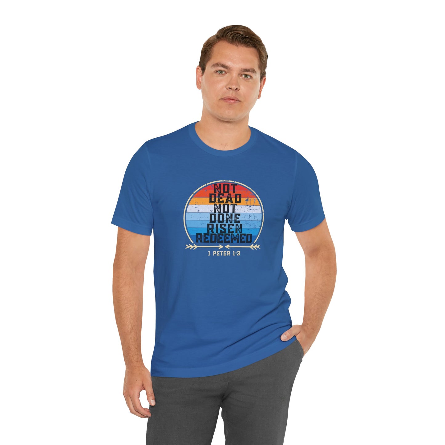 Risen & Redeemed Bella Canvas Vintage T-Shirt | 1 Peter Unisex Christian Tee