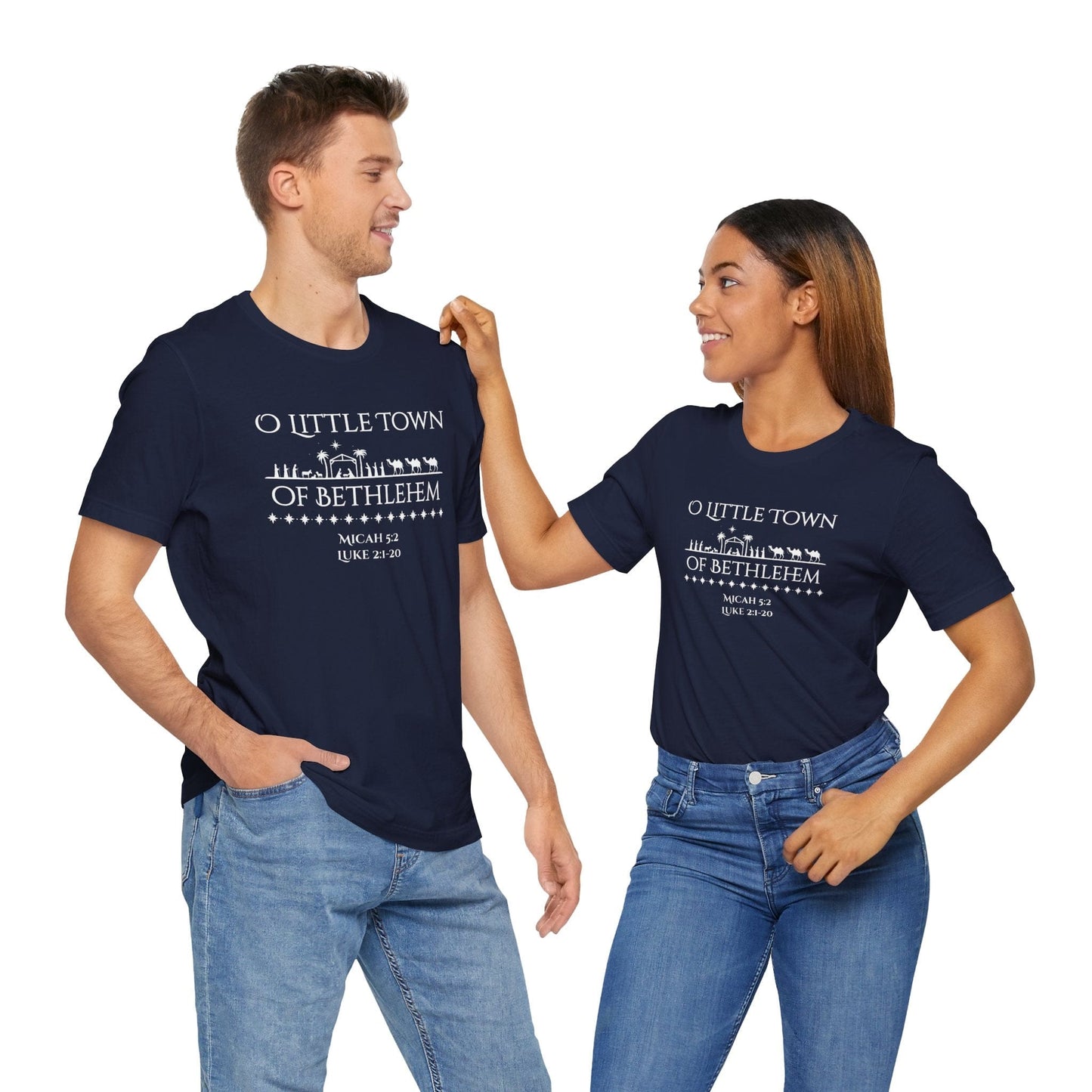 Bethlehem Nativity Christian T-Shirt | Micah 5:2 & Luke 2:1–20 | Faith-Based Christmas Shirt by Truth Sharer