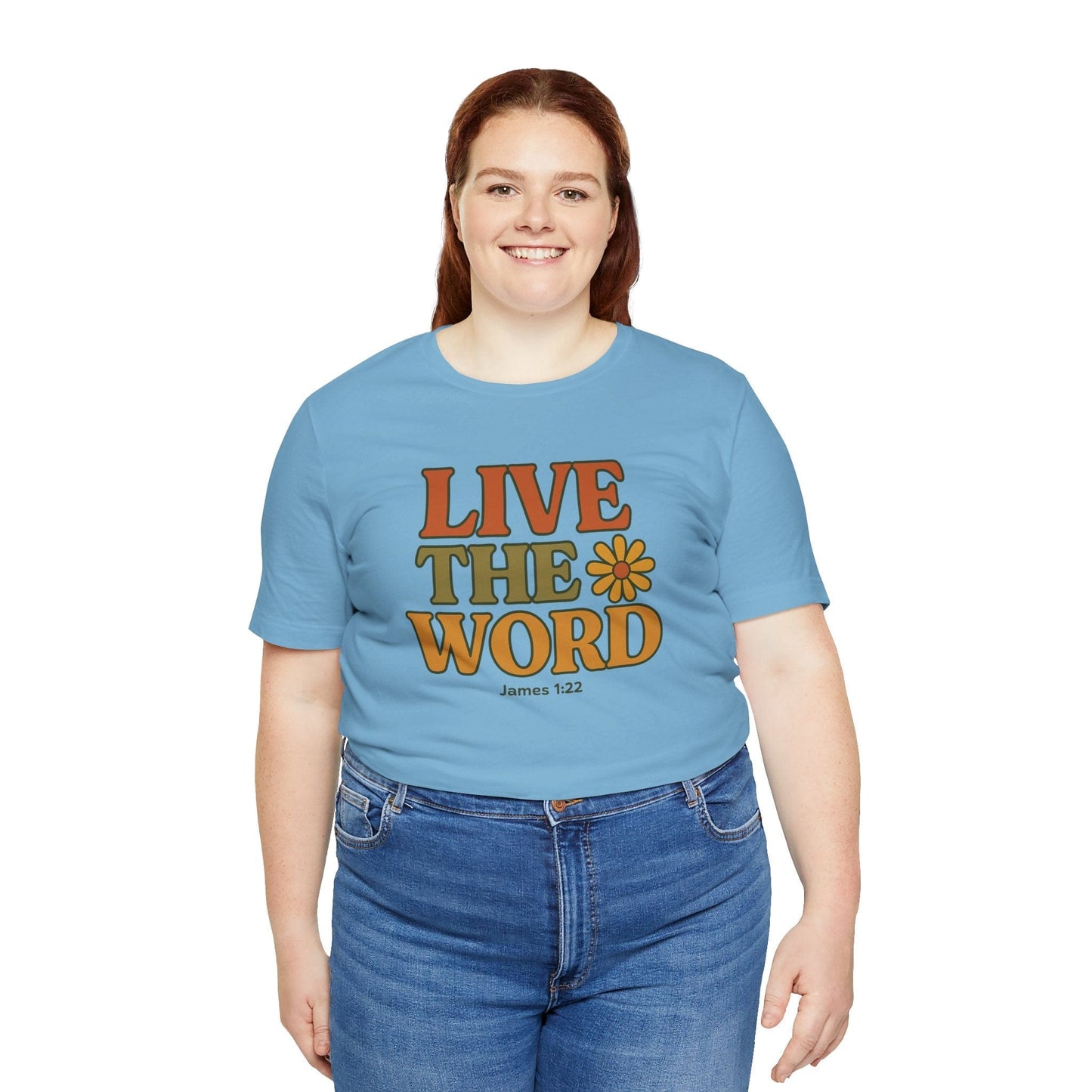 Live the Word T-Shirt | James 1:22 Faith in Full Bloom Edition