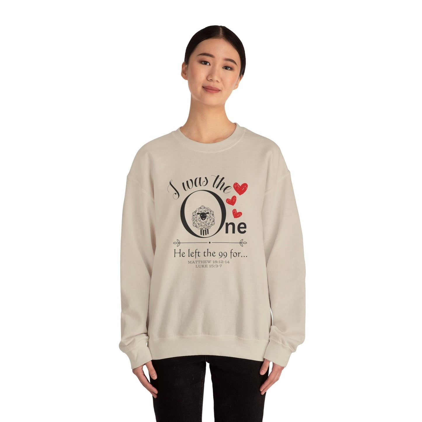 I Was The One He Left The 99 For Christian Sweatshirt – Lost Sheep Parable Bible Verse Pullover
