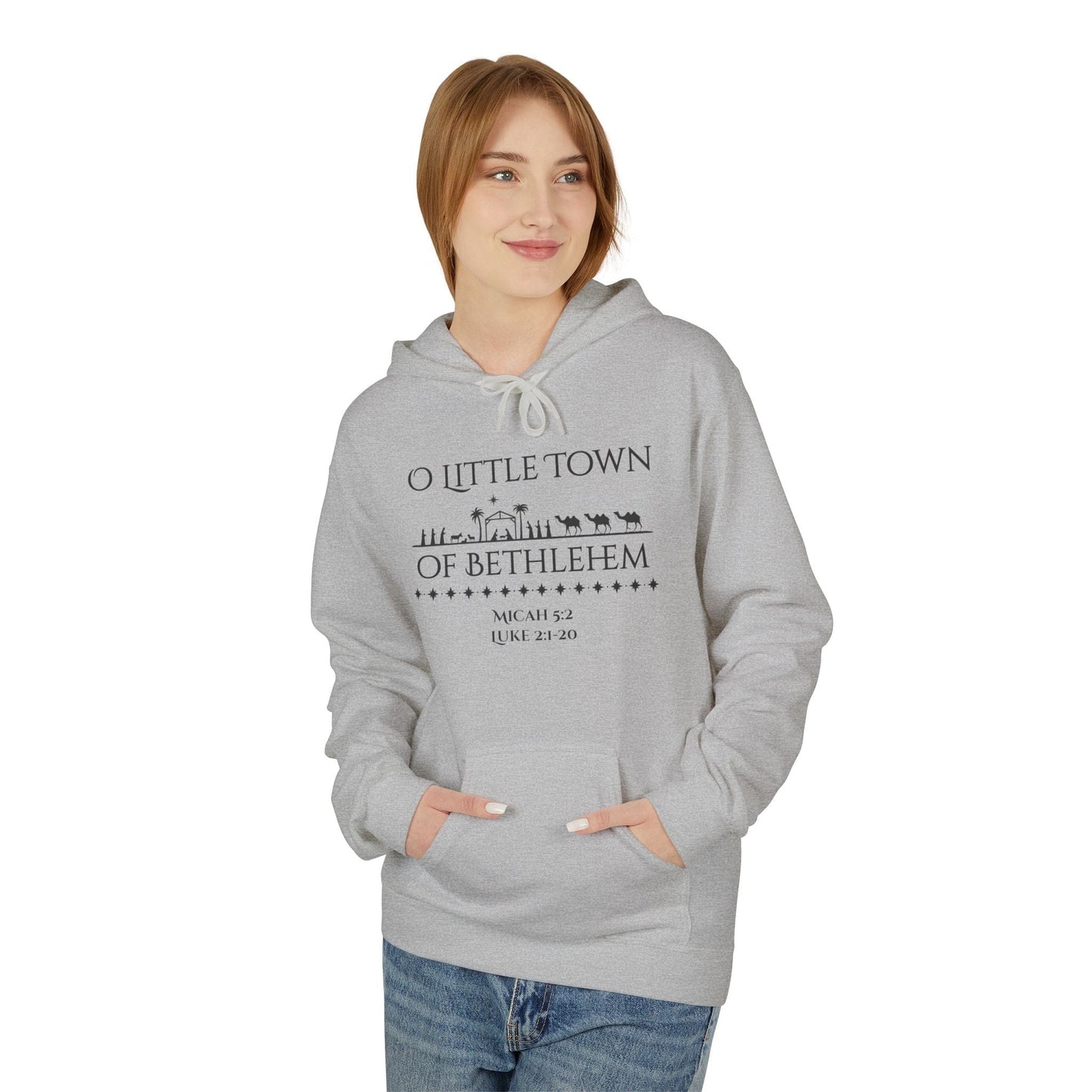 Bethlehem Nativity Hoodie | Christian Christmas Hoodie | Micah 5:2 & Luke 2:1–20 | Truth Sharer Faith Wea