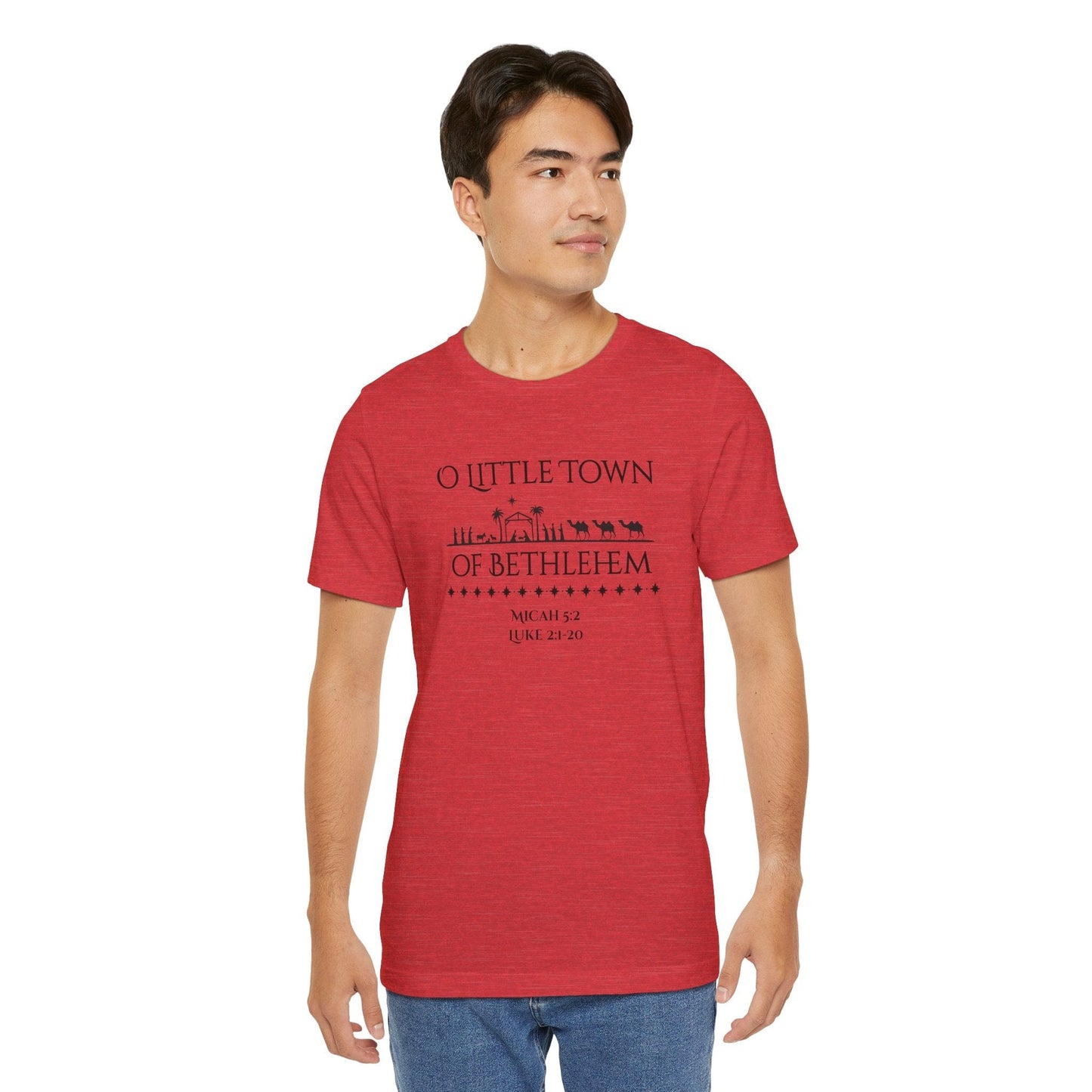 Bethlehem Nativity Christian T-Shirt | Micah 5:2 & Luke 2:1–20 | Faith-Based Christmas Shirt by Truth Sharer