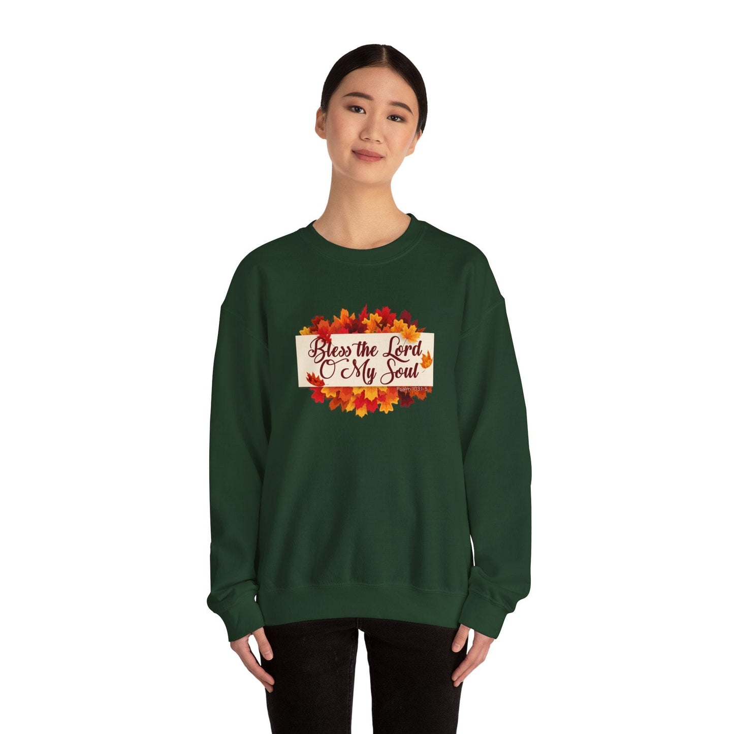 Bless the Lord O My Soul Sweatshirt | Autumn Christian Apparel Inspired by Psalm 103:1–5