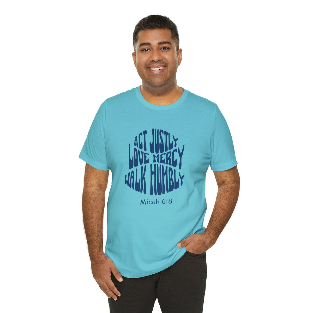 The Micah Code Bella Canvas T-Shirt | Micah 6:8 Scripture Art Tee