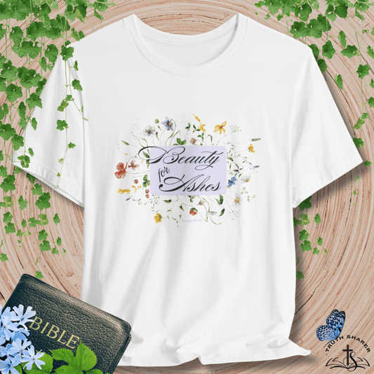 “Beauty for Ashes” T-Shirt (Pale Purple)