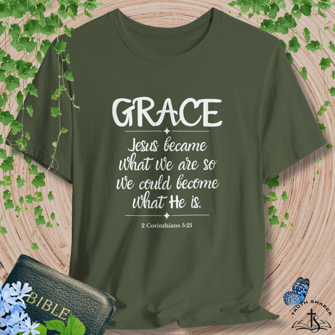 Grace T-Shirt |  GRACE – 2 Corinthians 5:21 Christian Tee