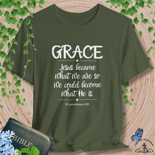 Grace T-Shirt |  GRACE – 2 Corinthians 5:21 Christian Tee