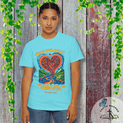 Guard Your Heart Comfort Colors T-Shirt — Proverbs 4:23 Inspirational Christian Tee