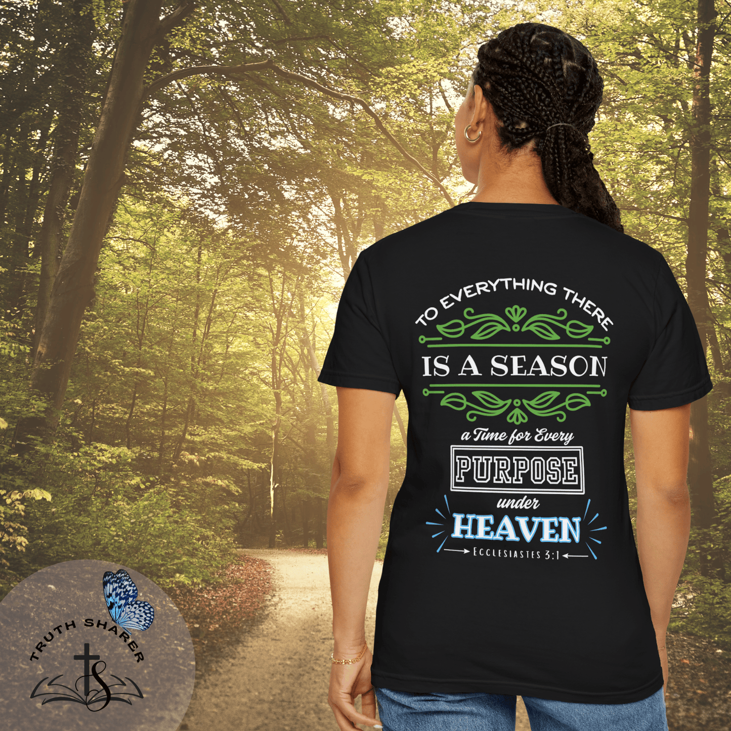 To Everything a Season Comfort Colors T-Shirt – Ecclesiastes 3:1 Heaven Scripture Art Tee