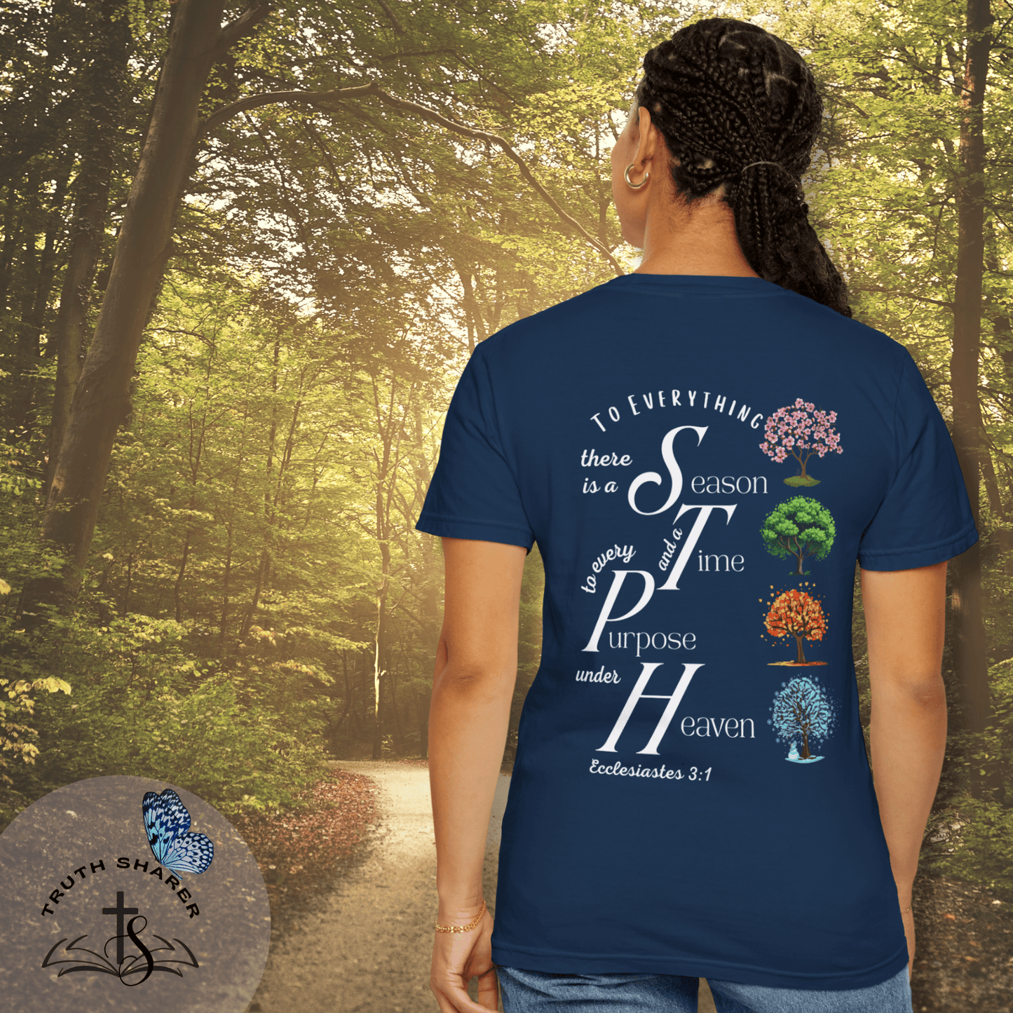 To Everything There Is a Season Comfort Colors T-Shirt – Ecclesiastes 3:1 Trees Edition Tee
